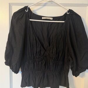 Abercrombie & Fitch Black babydoll Blouse